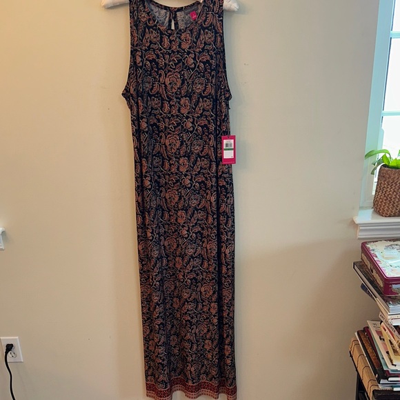 NWT Vince Camuto Floral Maxi Dress • L • Rustic 826 • Keyhole Back - Picture 2 of 6